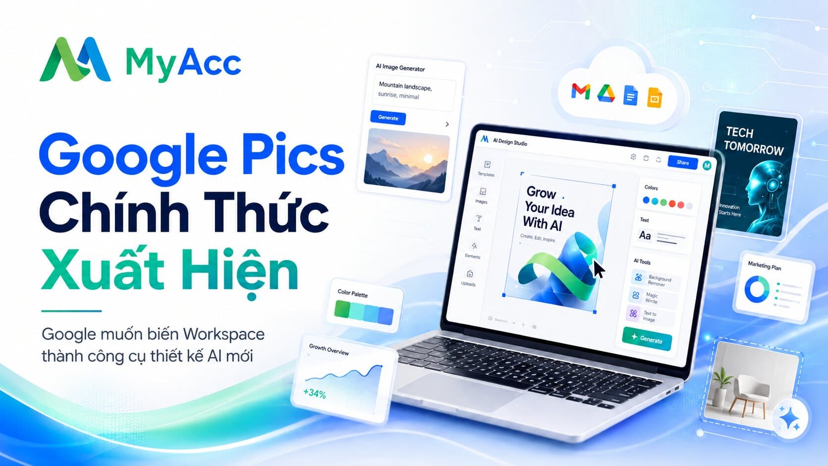 Google Pics Chính Thức Xuất Hiện: Google Muốn Biến Workspace Thành Công Cụ Thiết Kế Cạnh Tranh Canva Và Adobe?