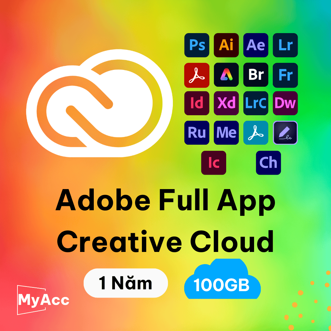 Tài khoản Adobe Creative Cloud Full Apps ( 100GB cloud)